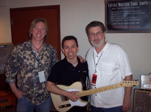 Robbie Calvo, myself & Phil Bradbury of Little Walter Amps